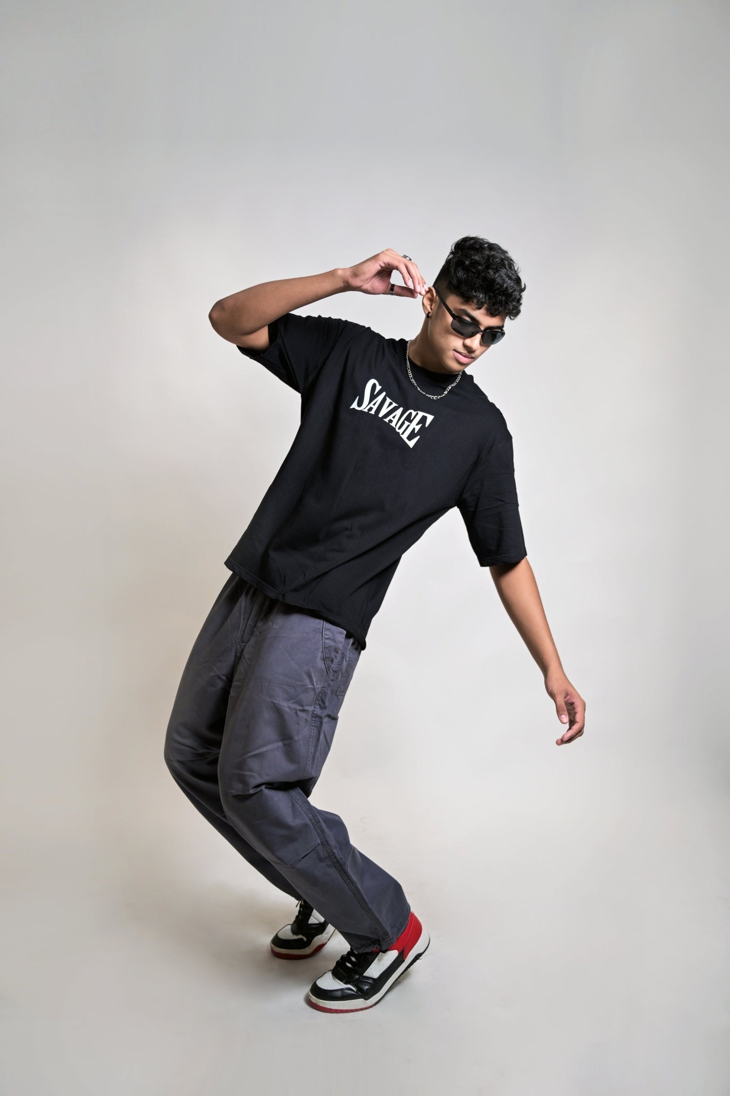 Savage Black Overisized Men's T-Shirt
