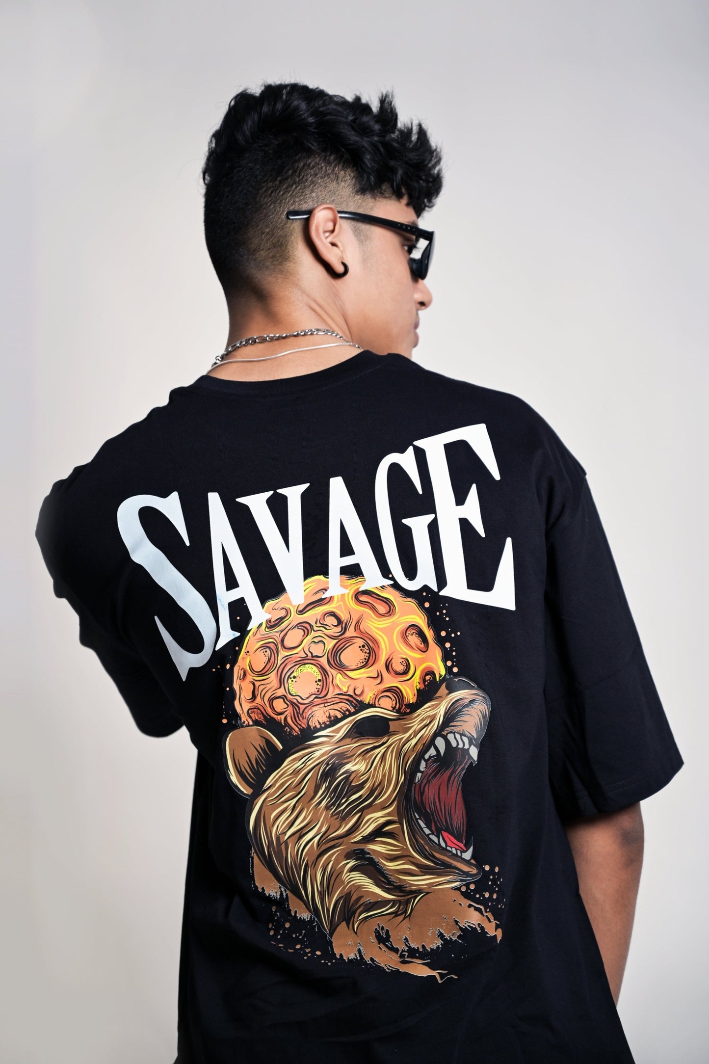 Savage Black Overisized Men's T-Shirt